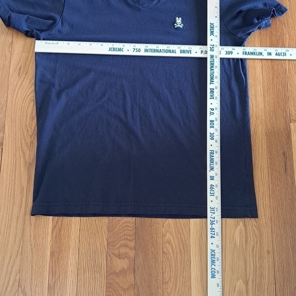 Psycho Bunny Men's Size 3 (XS) Black Short Sleeve V-neck Shirt Embroidered Logo - Picture 6 of 7